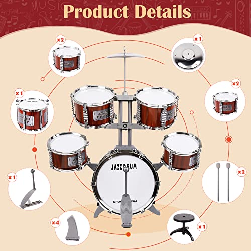 m-zimoon-Kids-Drum-Kit-Jazz-Kids-Drum-Set-5-Drums-Musical-toy-Instruments-Upgraded-Band-Rock-Sets-with-Stool-Pedal-Cymbal-and-Drumsticks-Toys-Gift-for-Beginners-3-4-5-6-7-8-9-Year-Old-Boys-Girls