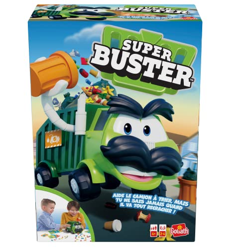 Goliath - Super Buster - Jeu de Société Pour Enfants - Aide Le Camion à Déchets à Trier - Jeu d'Adresse - A Jouer en Famille ou entre Amis - De 2 à 4 Joueurs - A Partir de 4 Ans