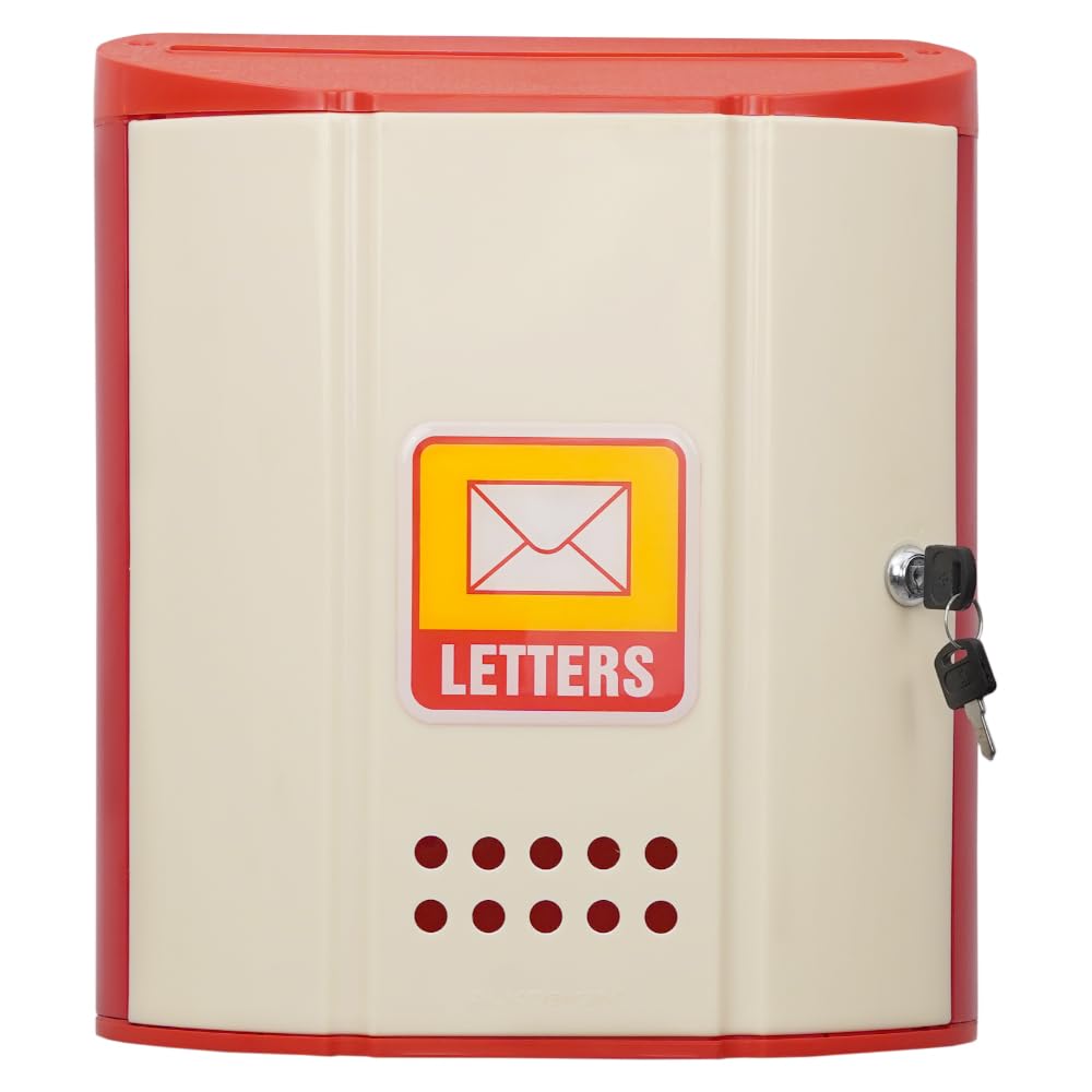 ALKOSIGN Letter Box (White & Red) (Pack of 12) - Secured Letter Box, Mailbox for Indoor & Outdoor, Hanging Suggestion Box for Office, Banks, Hostel, Hospital, Home, Society, Large A4 Size Post Box-image-41