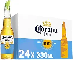 Cerveja sem álcool Corona Cero Sunbrew Long Neck 330ml - Pack com 24 unidades