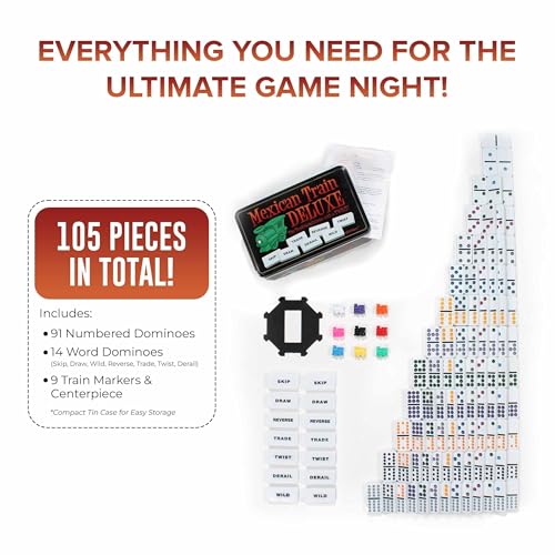 Set Deluxe de Dominó Mexican Train con Fichas de Acción miniatura 4
