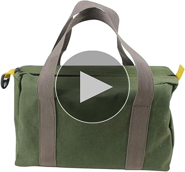 Canvas Wide Mouth Tool Bag, Large Capacity Tool Bags for Men