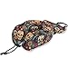 QMIN - Cuscino da viaggio messicano con teschio di zucchero e fiore, in memory foam, cuscino da collo ergonomico a forma di U, kit da viaggio per aerei, treno