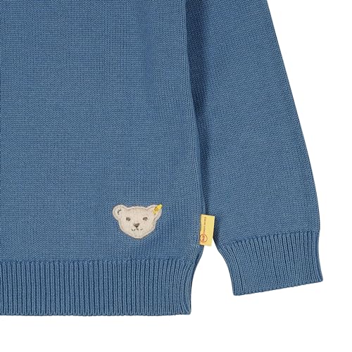 Steiff Pull Sweater Garçon en maille bleue pour enfant