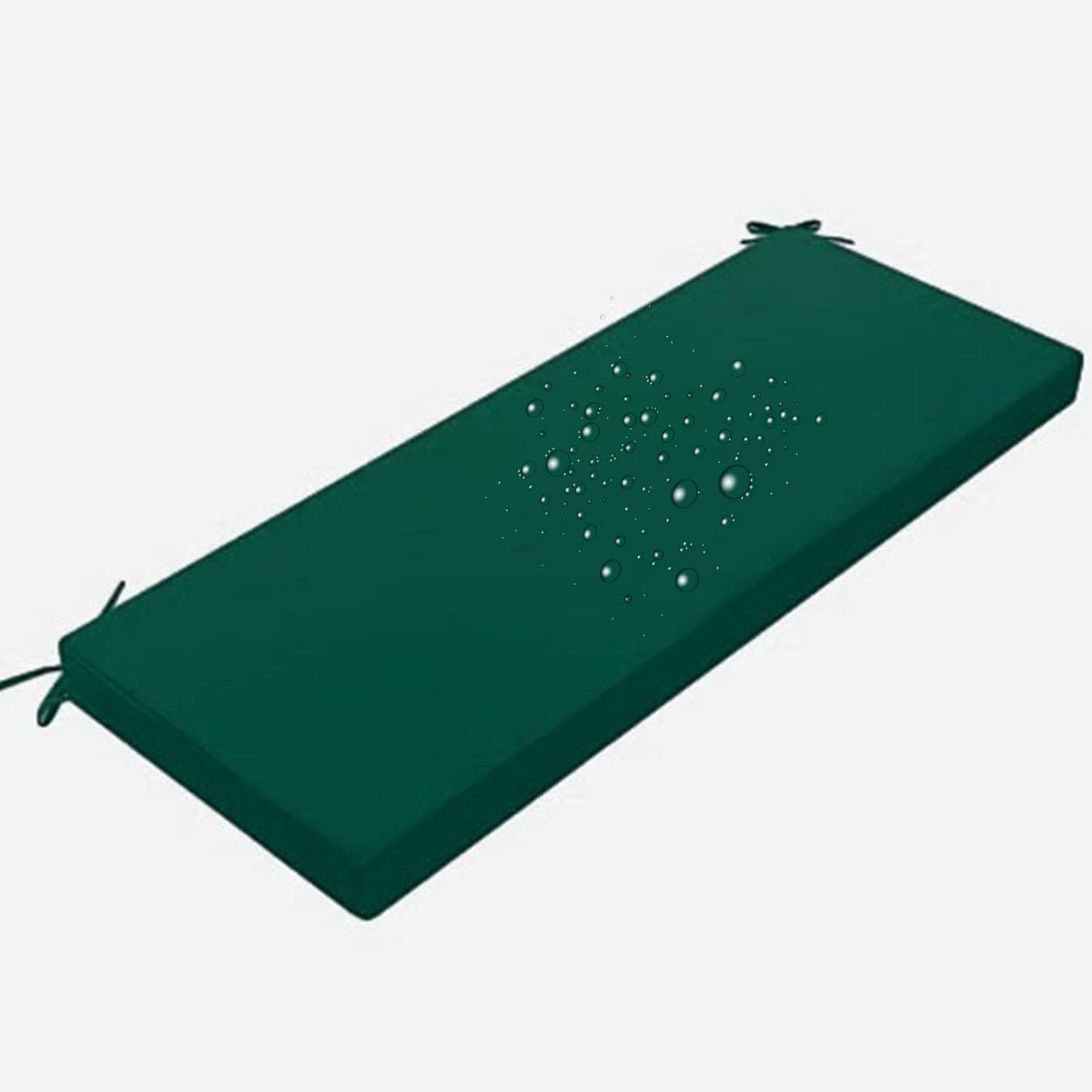 Odaima Bench Cushion Waterproof, Seat Cushions for Outdoor Furniture 80/120/100/150/180x40 cm,High-Density Bench Pad Anti-Slip with Ties,Patio Porch Swing Replacement Seat Pad(Dark Green,190x40x5cm) — image 1
