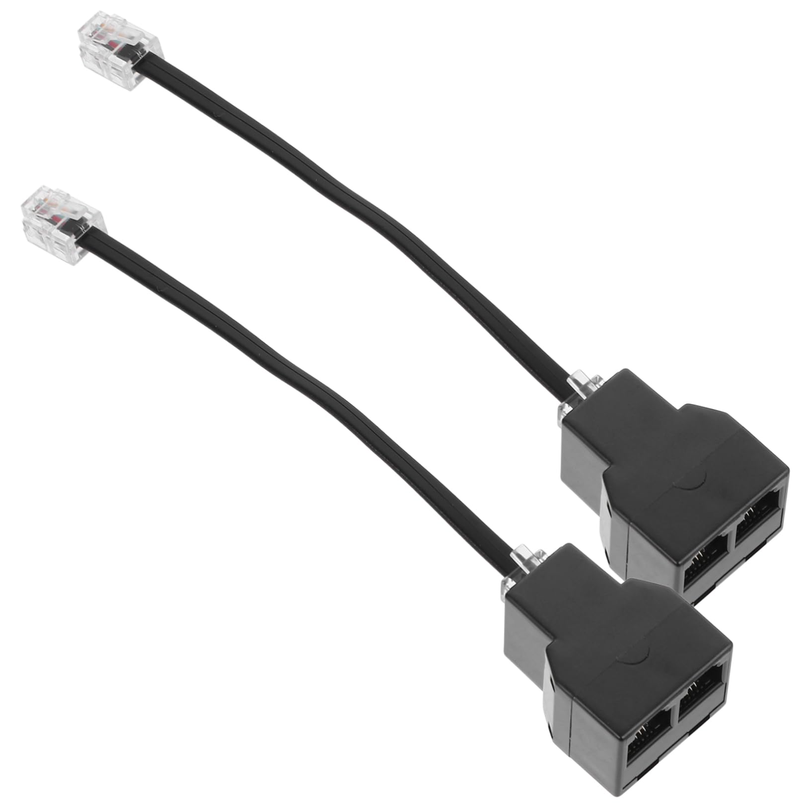 MOLUCKFU 2pcs Rj11 Splitter Adapter for Landline Phone Line Splitter Analog Telephone Adapter