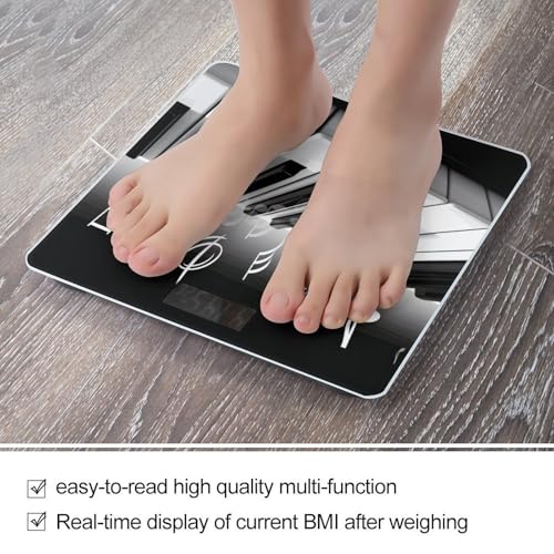 Báscula Digital de Baño con Símbolo Musical y Plataforma Amplia miniatura 5