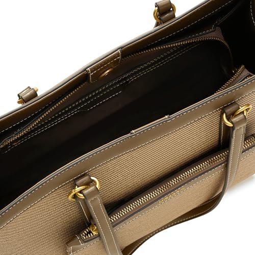 Image of Miraggio Women's Caitleen Solid 14 Inch Tote Bag With 3 Compartments | Tote Bags For Women Office Use Work & Travel Handbag