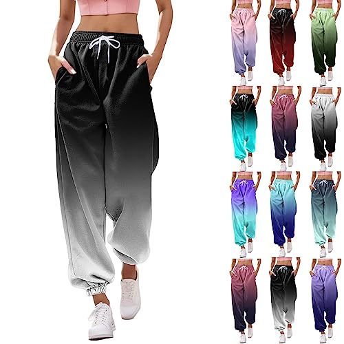 Jogginghose Damen Sporthose Lang Sweatpants High Waist Freizeithose Große...