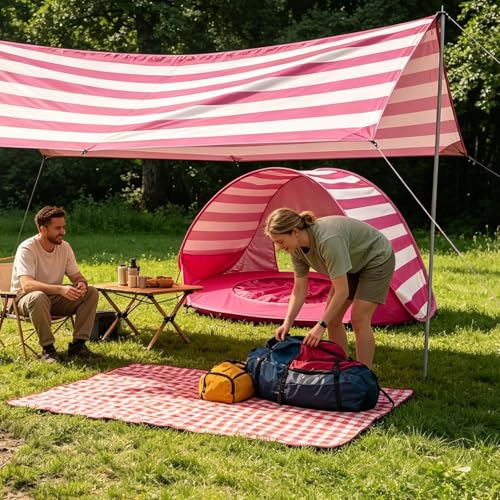 Tente de plage pliable piscine protection UV abri camping jardin