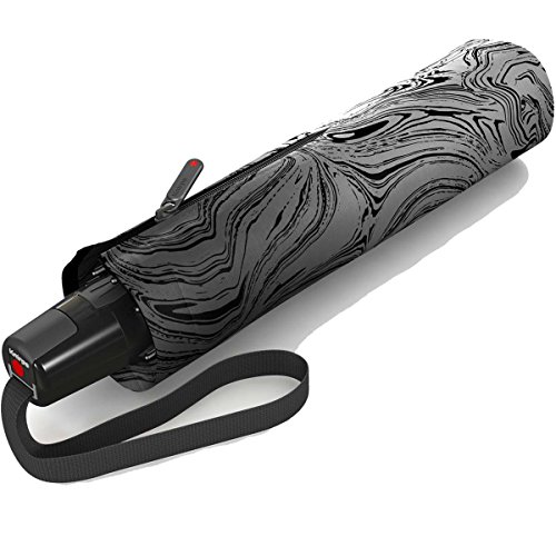 Preisvergleich Produktbild Knirps Fiber T2 Duomatic Regenschirm Taschenschirm Auf-Zu Automatik Flow Basalt