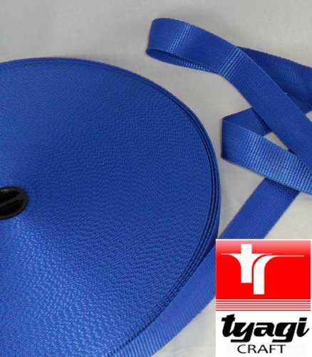 30mm PP Webbing Polypropylene Strap Upholestry Bags Sturdy PP Tape Harness Tent Mending Royal Blue 1 MTR Tyagi Craft