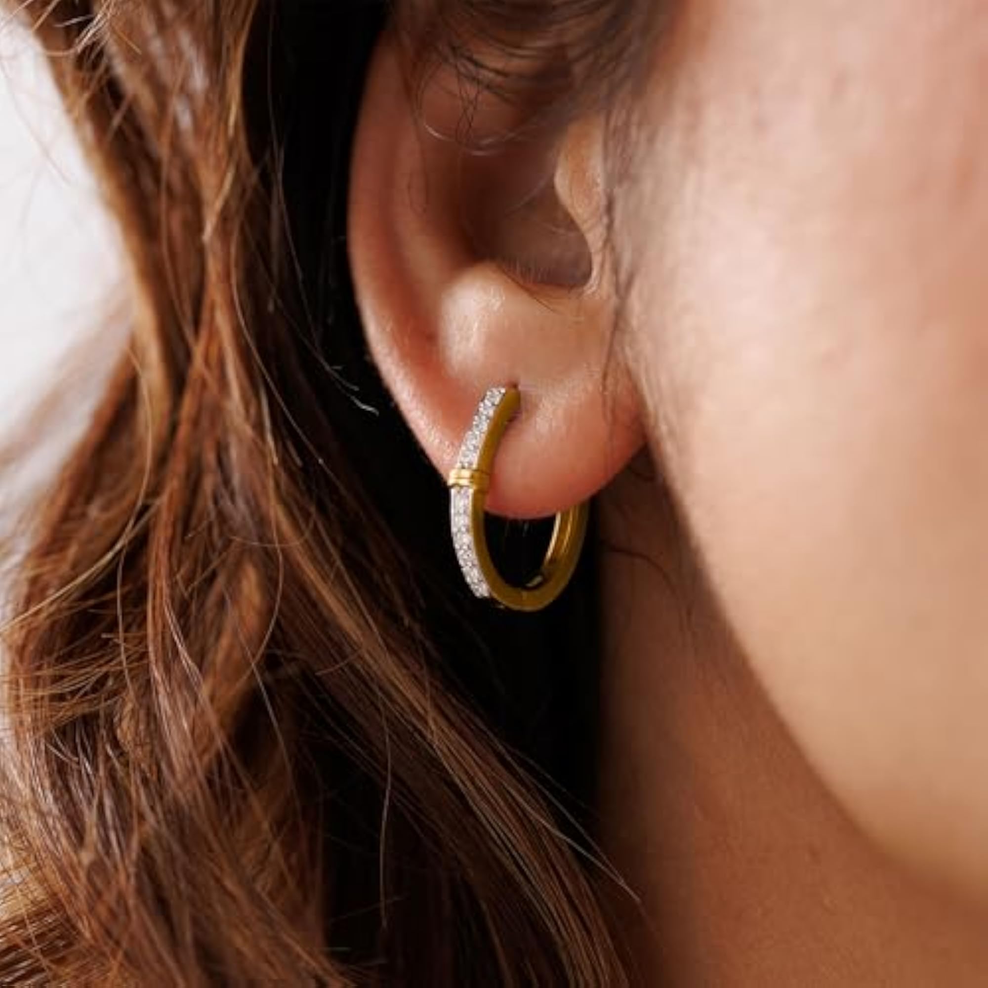 Women's Lab Grown Diamond Earrings in 925 Sterling Silver