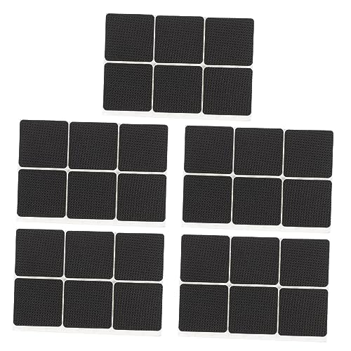 Angoily 54 Piezas Mantel Tapones Banda Protege Gel Almohadillas Protector Muebles Patas para mesas pernas de Mesa Estera de los pies de la Mesa Protectores de pies de Muebles Eva Black