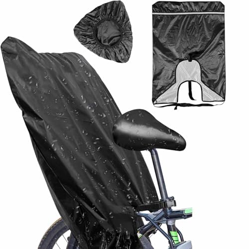 Zbssny Regenschutz für Fahrradkindersitz Universal wasserdichte Abdeckung für Kinder Fahrrad Hinten mit Reflekorstreifen Regenschutz Kinderfahrradsitz für Alle Sitze Geeignet