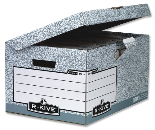 Fellowes R-Kive System Flip Top Storage Box W378xD545xH287mm Ref 01815 (Pack of 10)