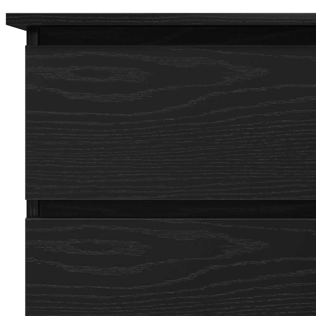 Scrivania da lavoro per computer, scrivania da ufficio, segretario con scaffale, nero, effetto rovere, 145 x 100 x 76 cm, per casa, ufficio, studio, appartamento