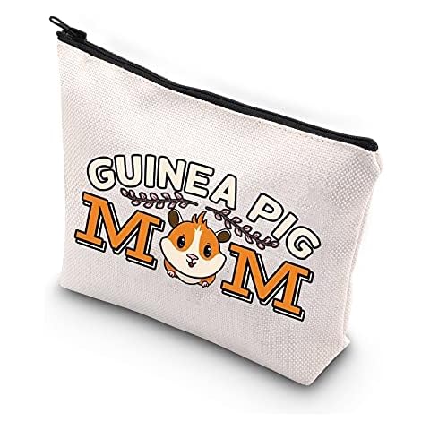 PLITI Funny Guinea Pig Gift Guinea Pig Lover Gift Cavy Gift Guinea Pig Mom Gift Guinea Pig Cosmetic Makeup Bag(Guinea Pig Momu) Cover