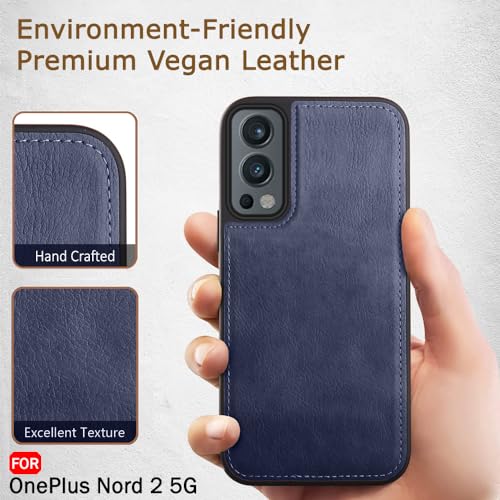 Image of TheGiftKart Genuine Leather Finish Back Cover Case for OnePlus Nord 2 5G / Nord 2 Pac-Man Edition | Shockproof Design | Camera & Screen Protection | Stunning Minimalist Design Back Cover Case