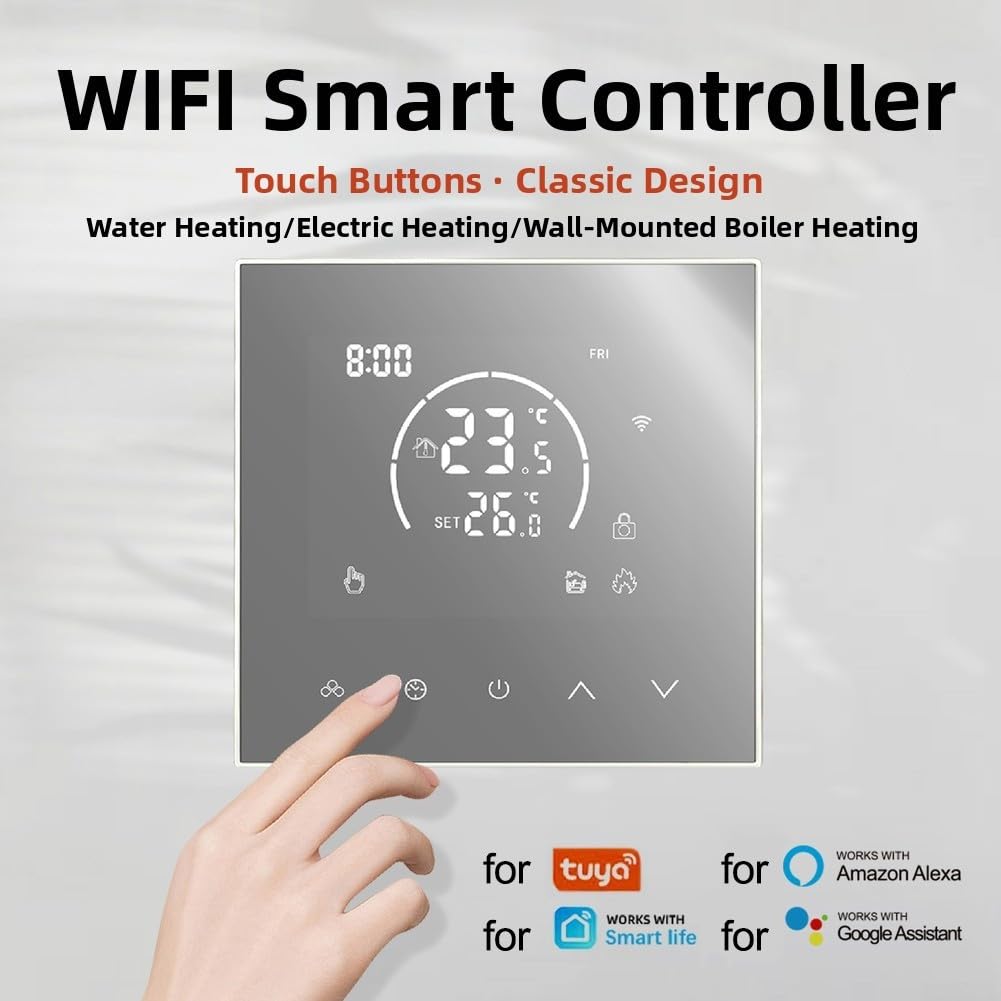 Termostato intelligente Controllo WiFi Blocco Bambino per Tuya App Riscaldamento a Pavimento Elettrico Gas Parete Caldaia Regolatore di Temperatura (caldaia a parete)