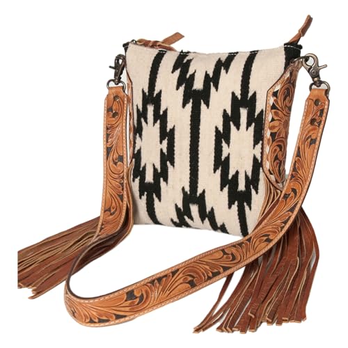 American Darling Messenger Hand Tooled Saddle Blanket Genuine Leather Women Bag Western Handbag Purse