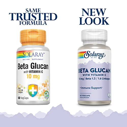 Image of SOLARAY Beta Glucan with Vitamin C | Immune Support | 60 VegCaps | Immune support with Beta Glucan, Vitamin C & Beta 1,3 /1,6 Linkages