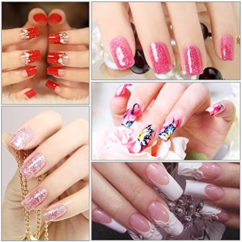 500 Stück transparent + natürliche Farbe Falsche Nagel Fake Nägel Tipps Natrliche Acryl Knstliche Nagelspitzen mit Box… – Bild 6