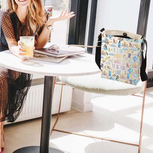 FUSTMW Princess Crossbody Bag Cartoon Movie Fan Gift Magical Lamp Sling Bucket Bag with Adjustable Strap4