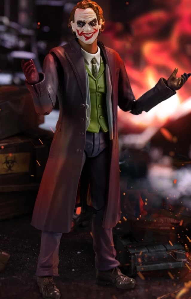 DC Coics, The Dark Knight ovie, The Joker Heath Ledger Figura de