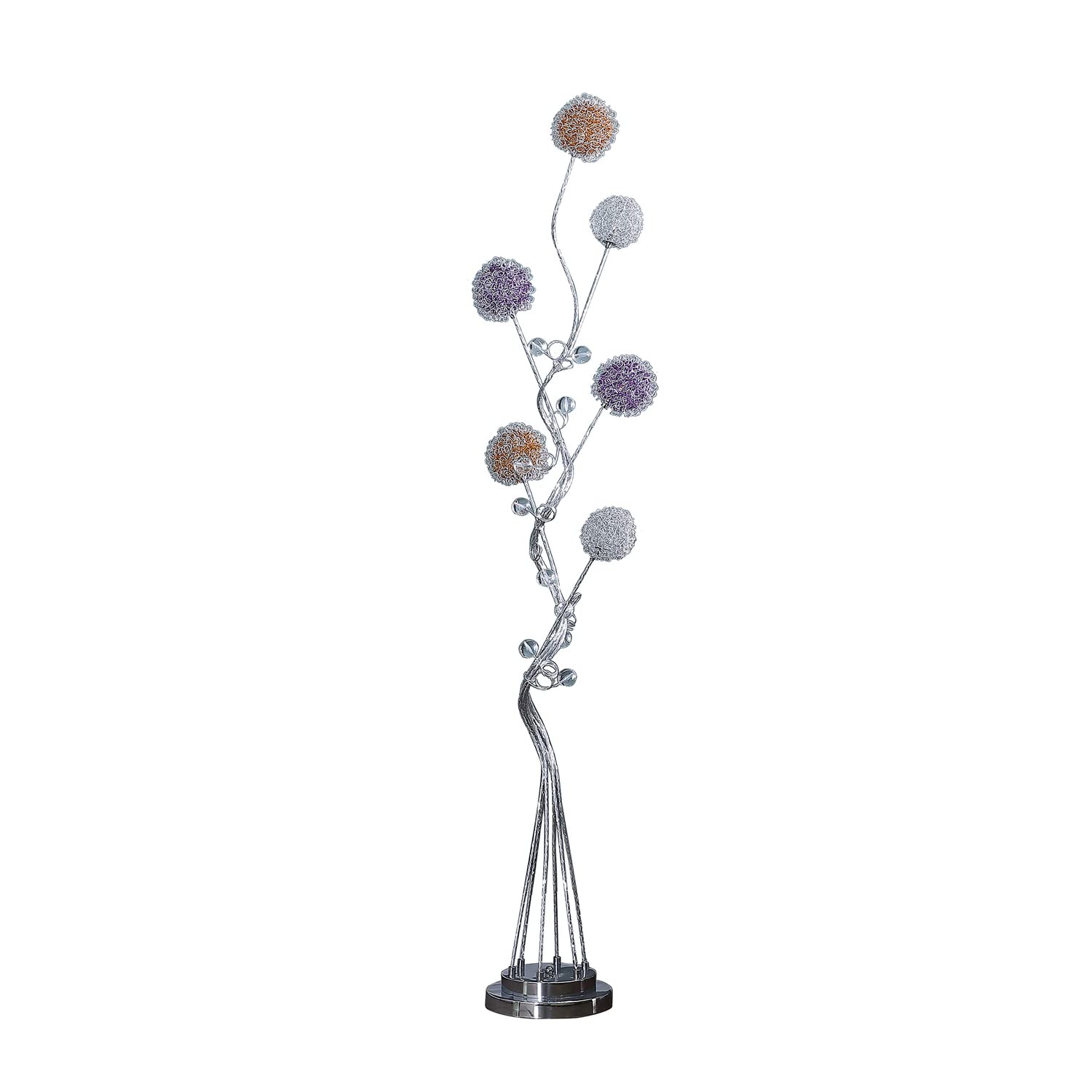 ORE International 58.5" in 6 Aluminum Led Zeus Metal Floor Lamp