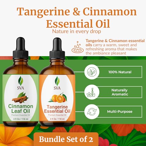 Aceites esenciales Tangerina y Canela 4oz Set miniatura 2