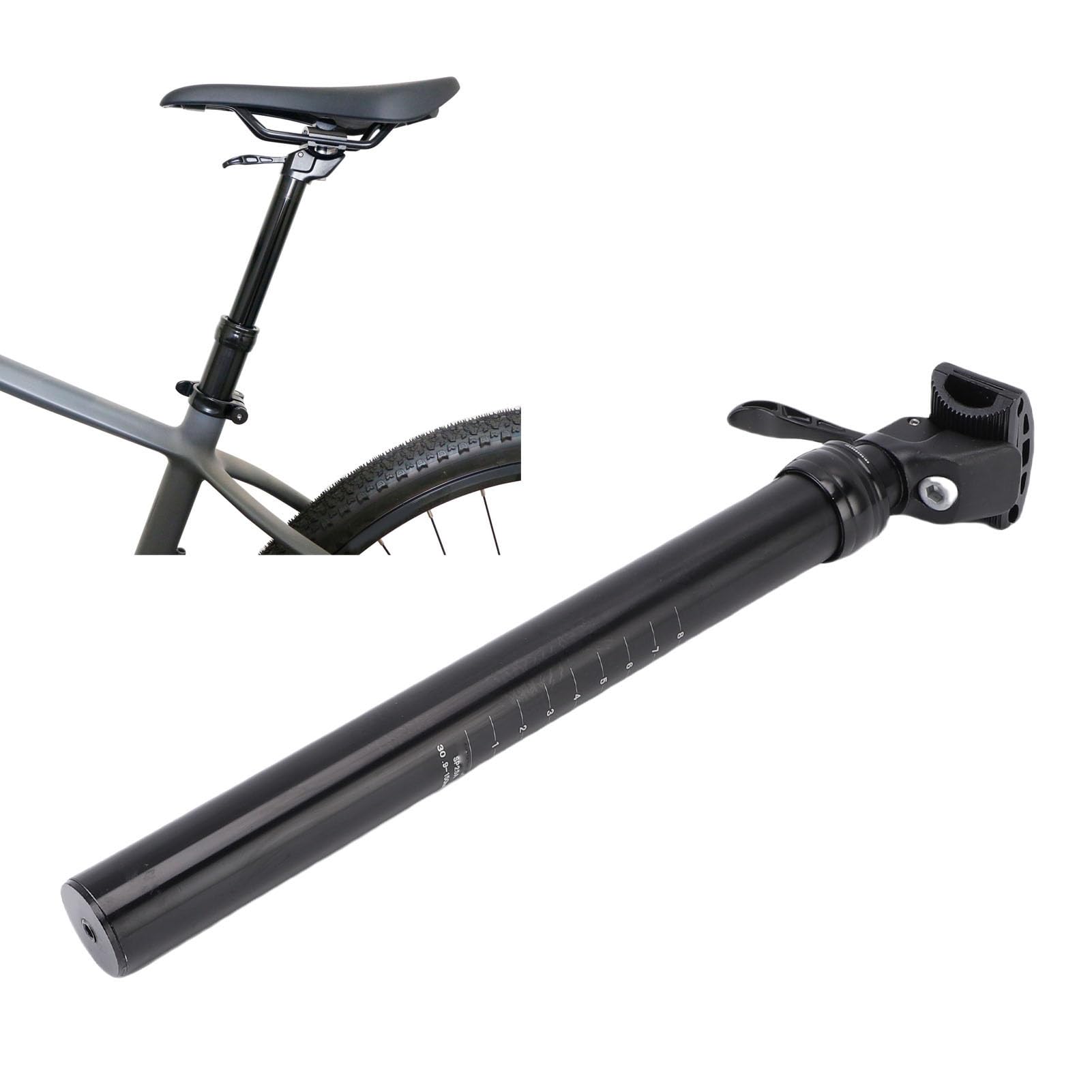 Amortyzacja Roweru Sztyca 30,9 Mm Regulowany Słupek Amortyzatora Zapewniający wygodną jazdę Stop Aluminium 150 Mm Skoku