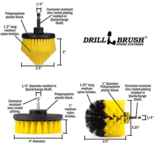 Image of Toilet Bowl Cleaner - Toilet Brush - Bathroom Cleaner - Bathroom Drill Brush Set - Toilet Cleaner - Tile Floor Cleaner - Shower Cleaner Drill - Grout Cleaner- Bathroom Scrub Brush - Grout Tile Brush