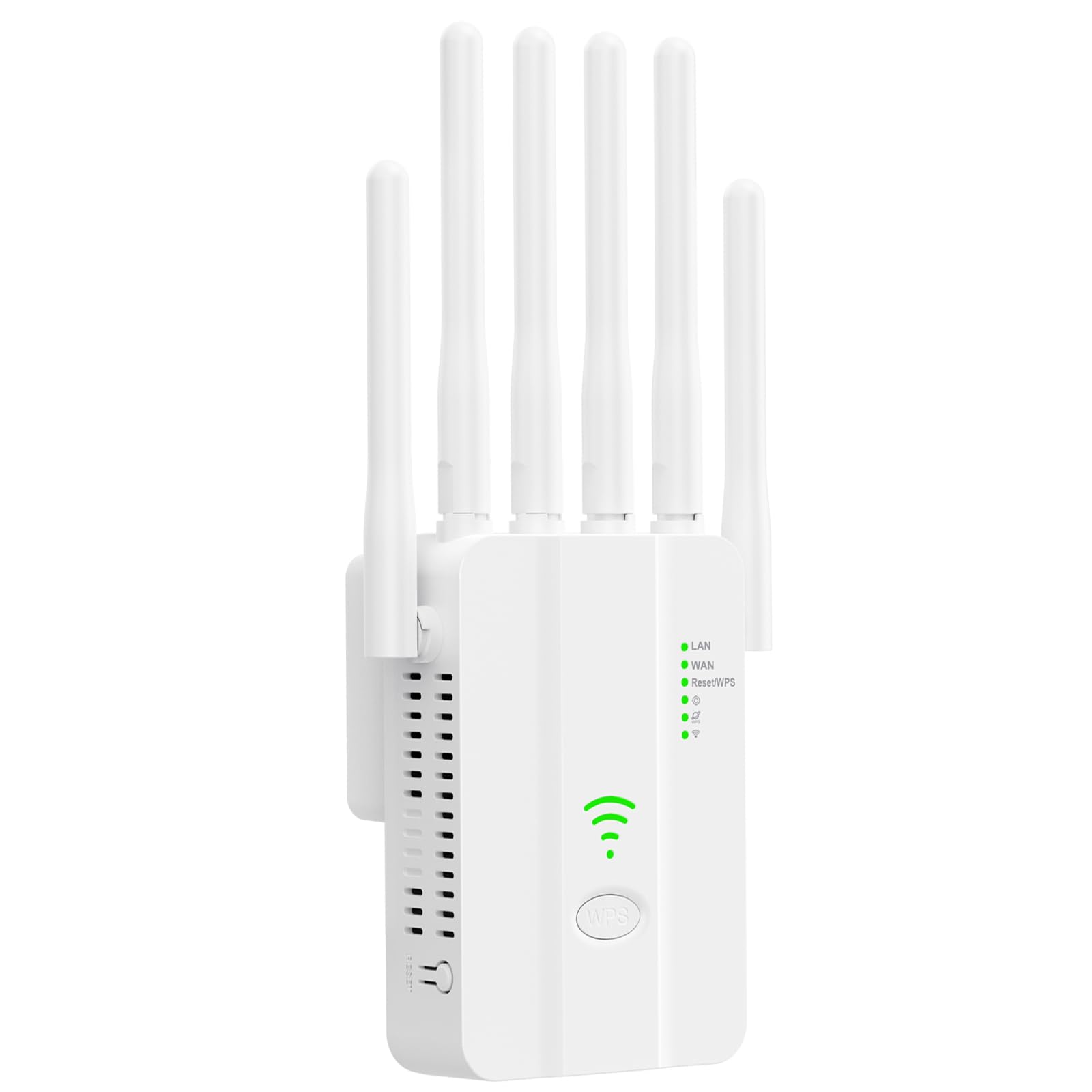 Répéteur WiFi 6 Antennes Puissant - Amplificateur Signal 1200 M², Double Bande 2.4/5 GHz, 2 Ports LAN, Mode Répéteur/AP/Routeur