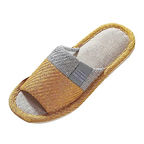 RTPR Zapatillas planas para exteriores/interiores, transpirables, para el hogar, para las cuatro estaciones, zapatillas casuales, a prueba de olor, no resbalan, para interiores, de algodón, para