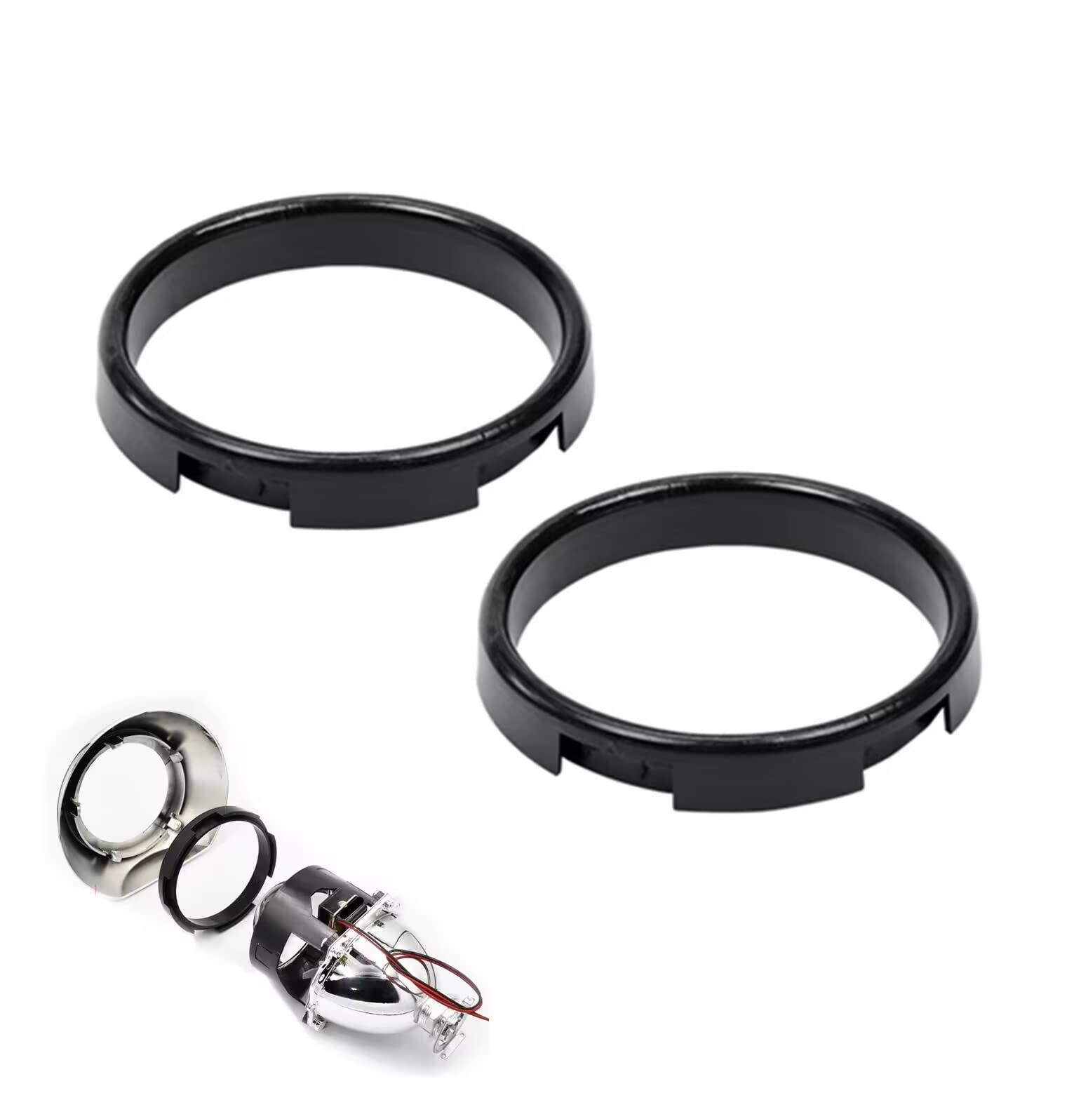 2pcs Centric Rings for adapt 2.5 inch Projector Lens to 3.0 inch Shrouds Headlight Retrofit Accessories