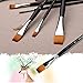 Amagic 9Pcs Flat Tipped Art Paintbrush Set with Storage Container - Anti-Shedding Synthetic Nylon with Long Handle - Paint Brush for Watercolor, Acrylics, Ink, Gouache, Oil, Tempera