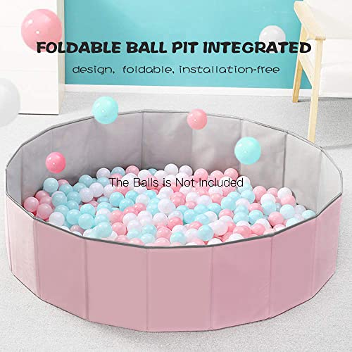 Omnisafe 51Inch Kids Ball Pit, Holds Over 600 Balls, Foldable & Portable & Reusable Balls Pit For Toddlers, Play Pit For Dog, Indoor & Outdoor Use, Oversized (Pink) #TOP5