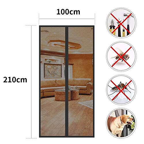 Magnetic Fly Screen Door Insect Screen Balcony Door Fly Curtain 210 x 100 cm Hands Summer Anti-Mosquito Insect Protection for Bedroom / Living Room / Balcony - Image 3