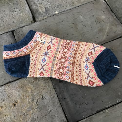 Image of Ankle Socks for Women, Embroidered Bunny Pattern Women's Socks Low Cut Socks Cotton 4 Pairs