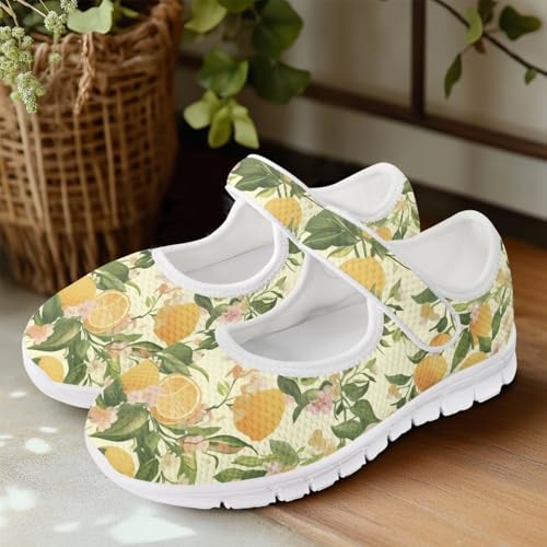 JoyLamoria Womens Comfort Flats Cute Mary Jane Shoes Colorful Dachshund Printed Walking Shoes Ultra Light Wide Fashion Sneakers4