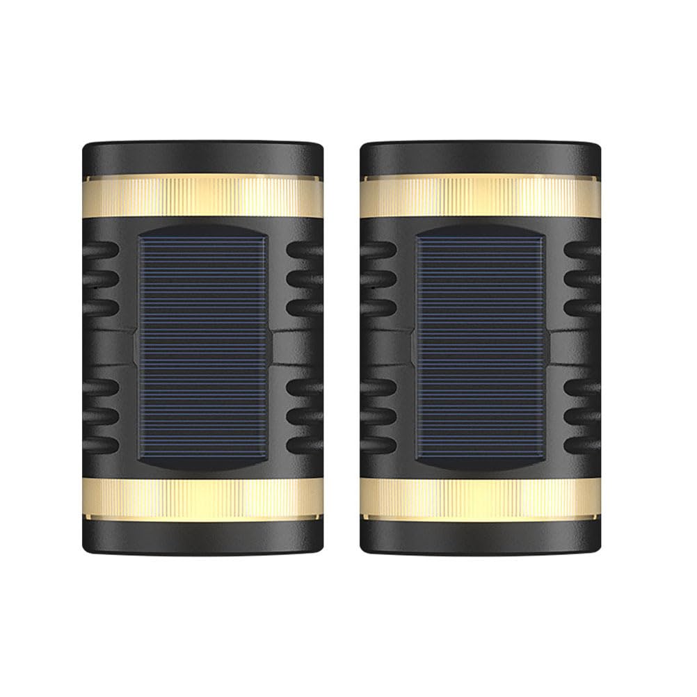 UPKOCH Solar Wall Lights Outdoor Waterproof 2 Pack Energy Efficient Led Solar Garden Porch Lighting for Yard Fence Patio
