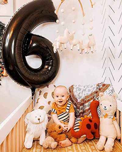 Number 60 Balloon Large 40 Inch Black Giant Jumbo Digit Mylar Foil Helium Balloons for Birthday Party Celebration Graduations Anniversary Photo Shoot - 5
