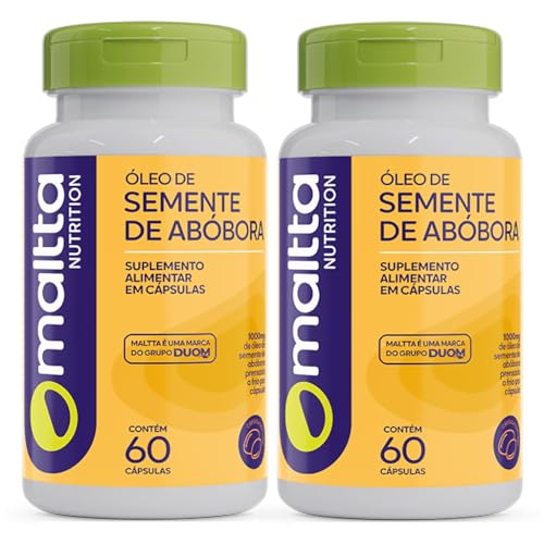 Óleo de Semente de Abóbora 60cps 1000mg Maltta - Kit 2 Frascos