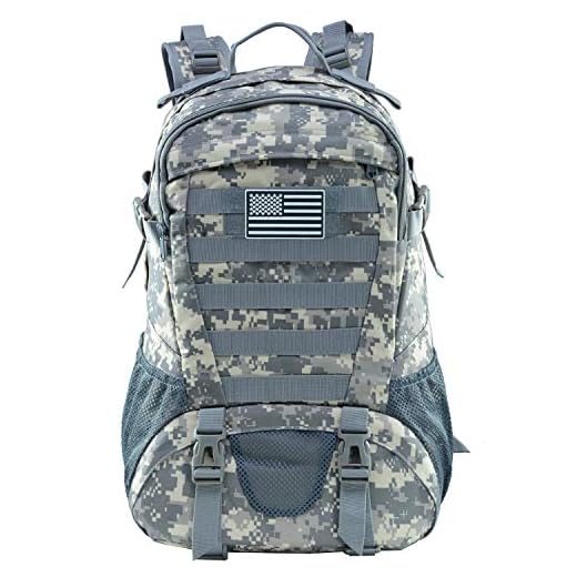 Mochila Táctica Militar Molle Impermeable 30L Mochila de Gran Capacidad Bolsa de Senderismo Mochila Multifunción, para Trekking Senderismo Viaje Camping Escalada Montañismo Pesca Escuela o Uso Diario