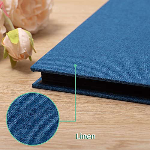 HoneyTolly Fotoalbum, selbstklebend, 7,9 x 12,7 cm, 10,2 x 15,2 cm, 15,2 x 10,6 cm, 40 schwarze selbstklebende Seiten, Leineneinband… – Ansicht 5