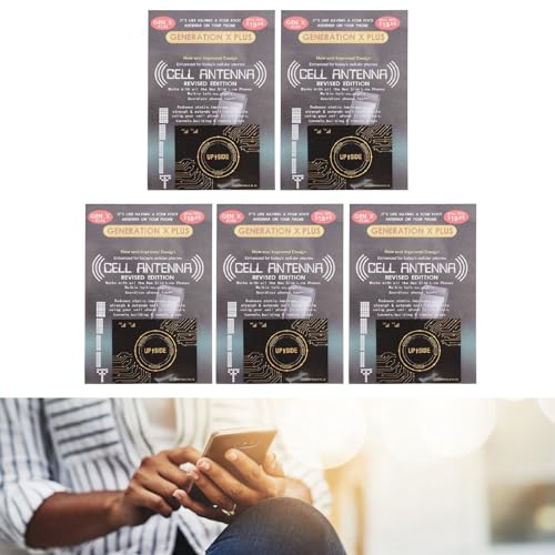 5pcs Mobile Phone Enhancement Stickers, Cell Phone Internal Antenna Reception Booster for Improved Phone Reception in Ships, Elevators, Cars, Mountains