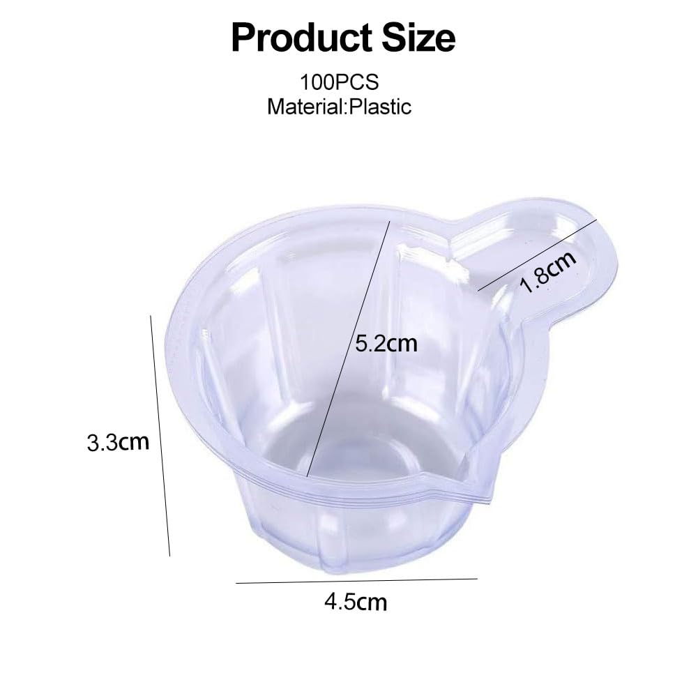 Bicchieri Di Plastica Per Miscelazione Resina Epossidica - 100 Pezzi Da 40ml, Con Beccuccio - Foto 12