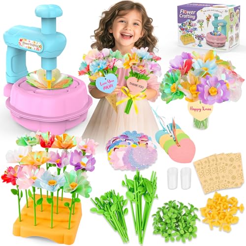 Mieryd Activité Manuelle Enfant, Bricolage Kit Fabrication de Fleurs Tissu, Jeux Educatif et Loisir Créatif Fleur Jouet, Anniversaire Noël Cadeau Fille 3 4...