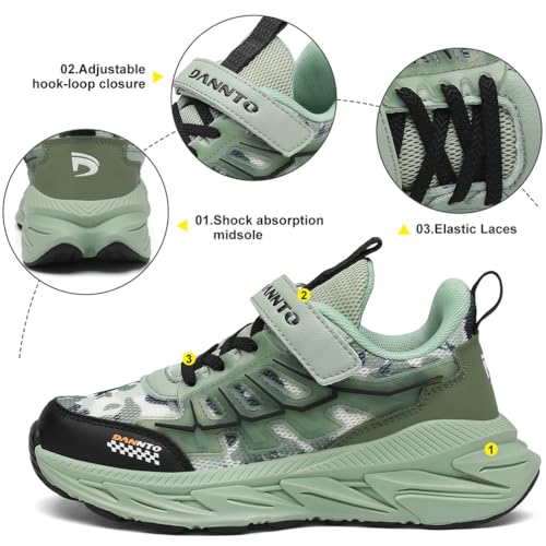 Dannto Kids Sneakers Boys Tennis Shoes Girls Running Breathable Sports Walking Athletic Shoes for Little Kid/Big Kid3